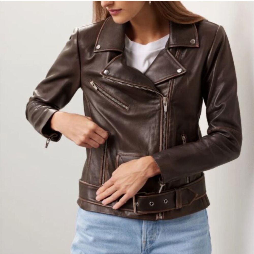 Veda brown Motto jacket size large